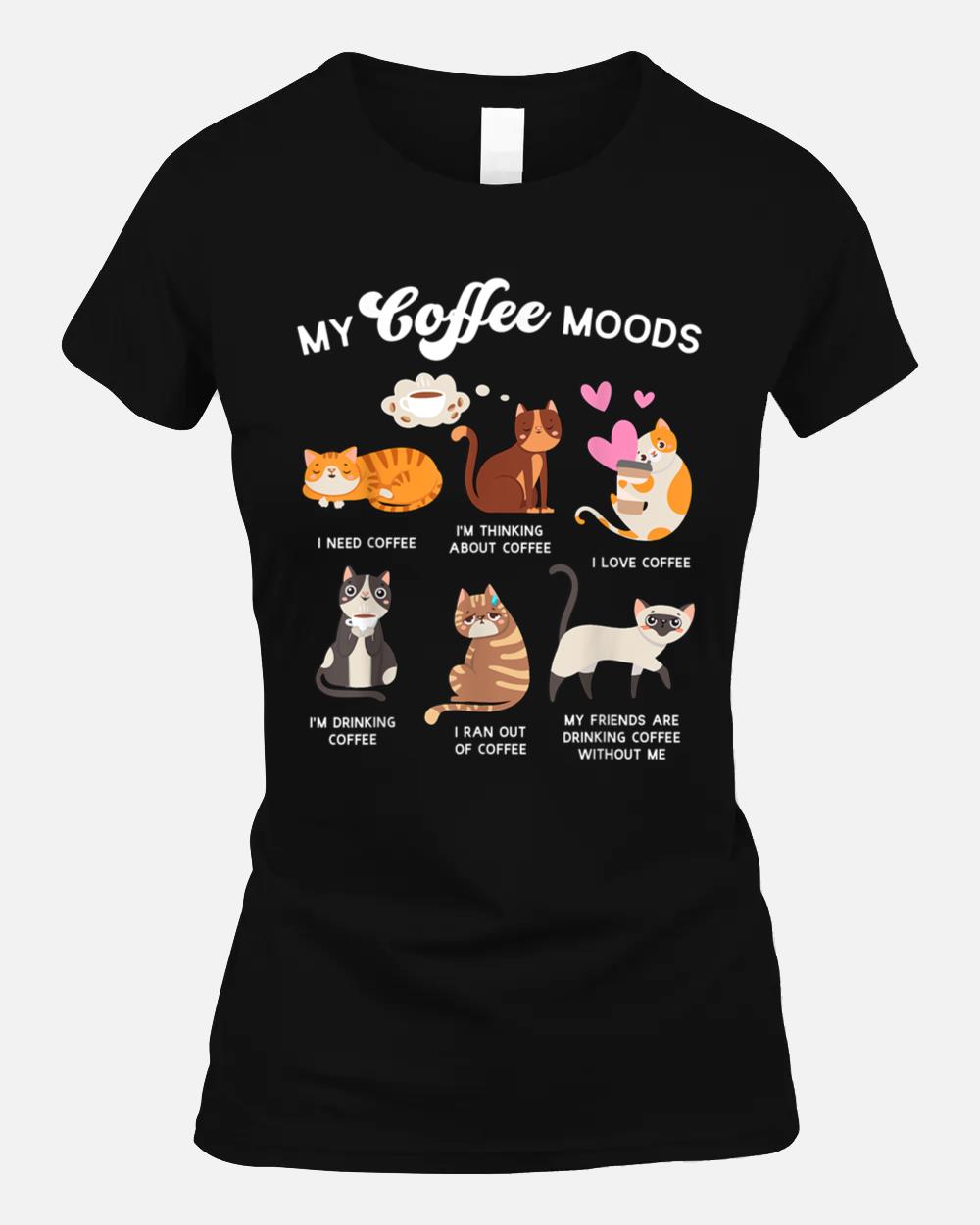 Funny Coffee  Coffee Lover  Cute Cat Unisex T-Shirt
