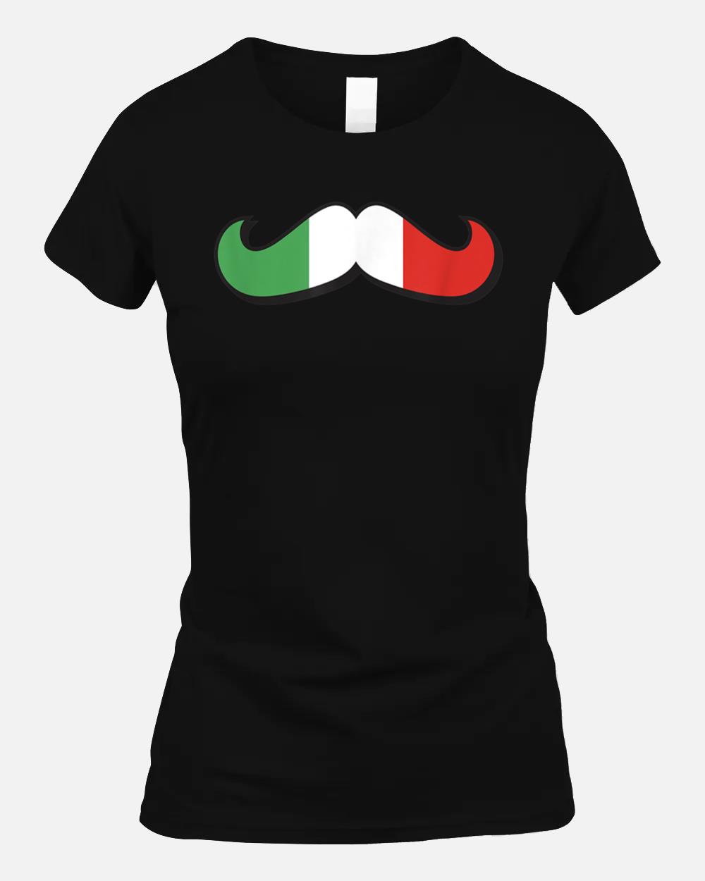 Italian Flag Mustache Unisex T-Shirt