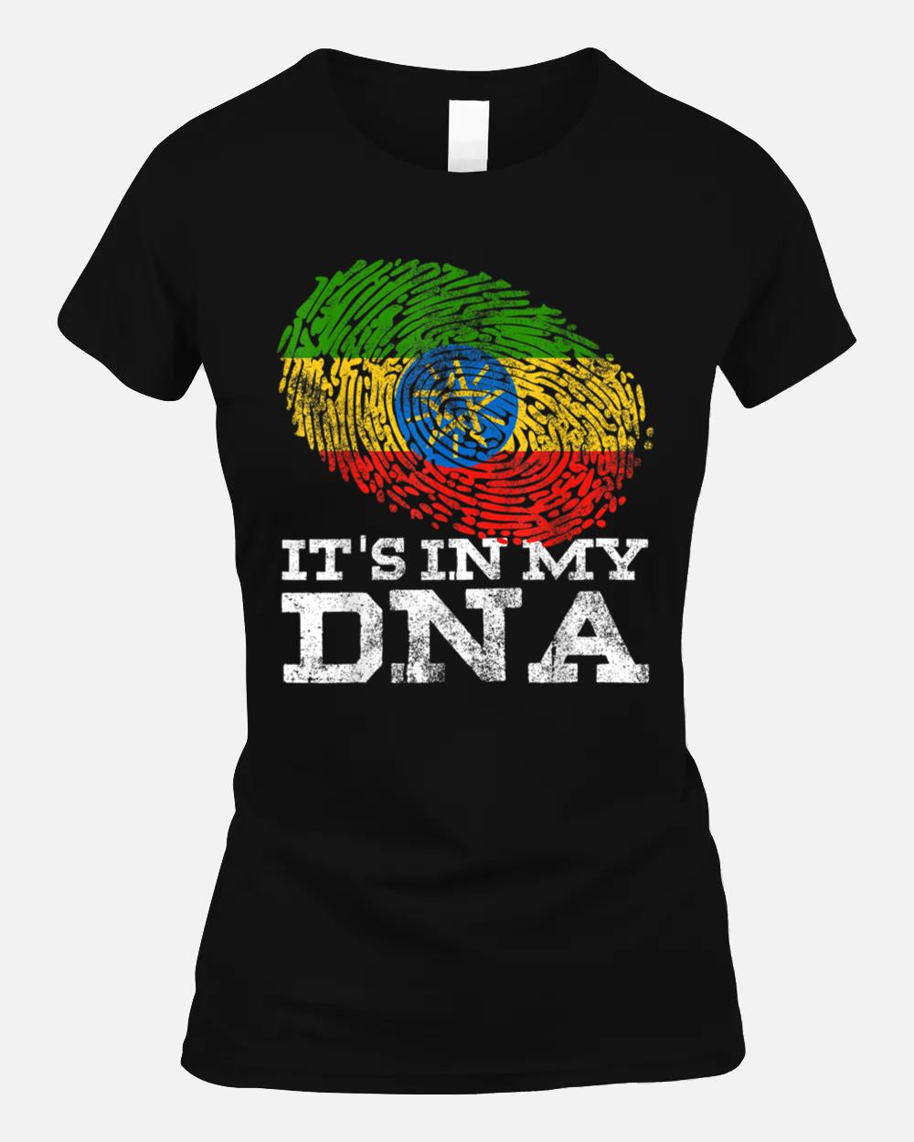 It's In My DNA Ethiopian Gifts Horn of Africa Ethiopia Flag Unisex T-Shirt