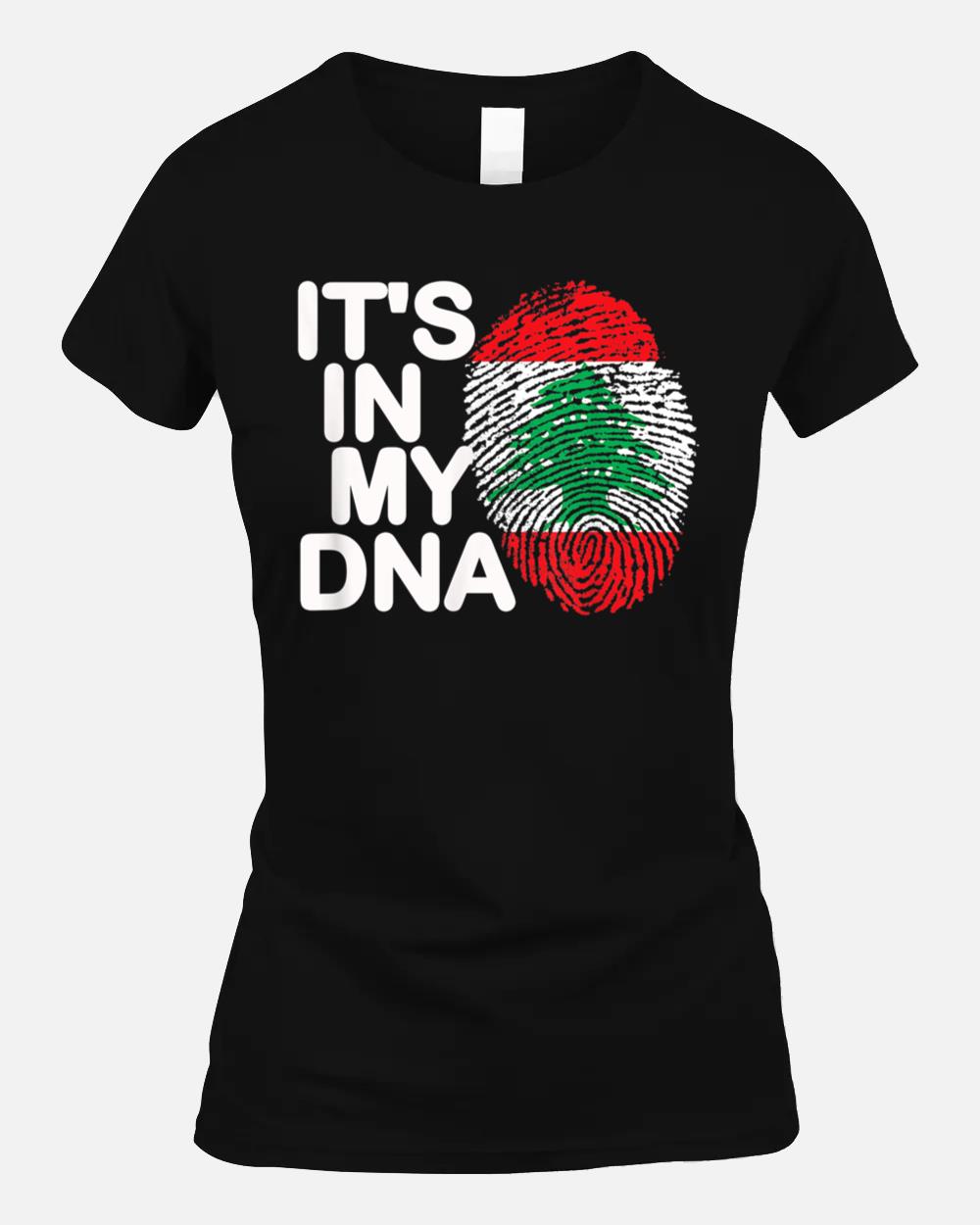 It's In My DNA Lebanon Flag Lebanese Roots Lebanon Unisex T-Shirt