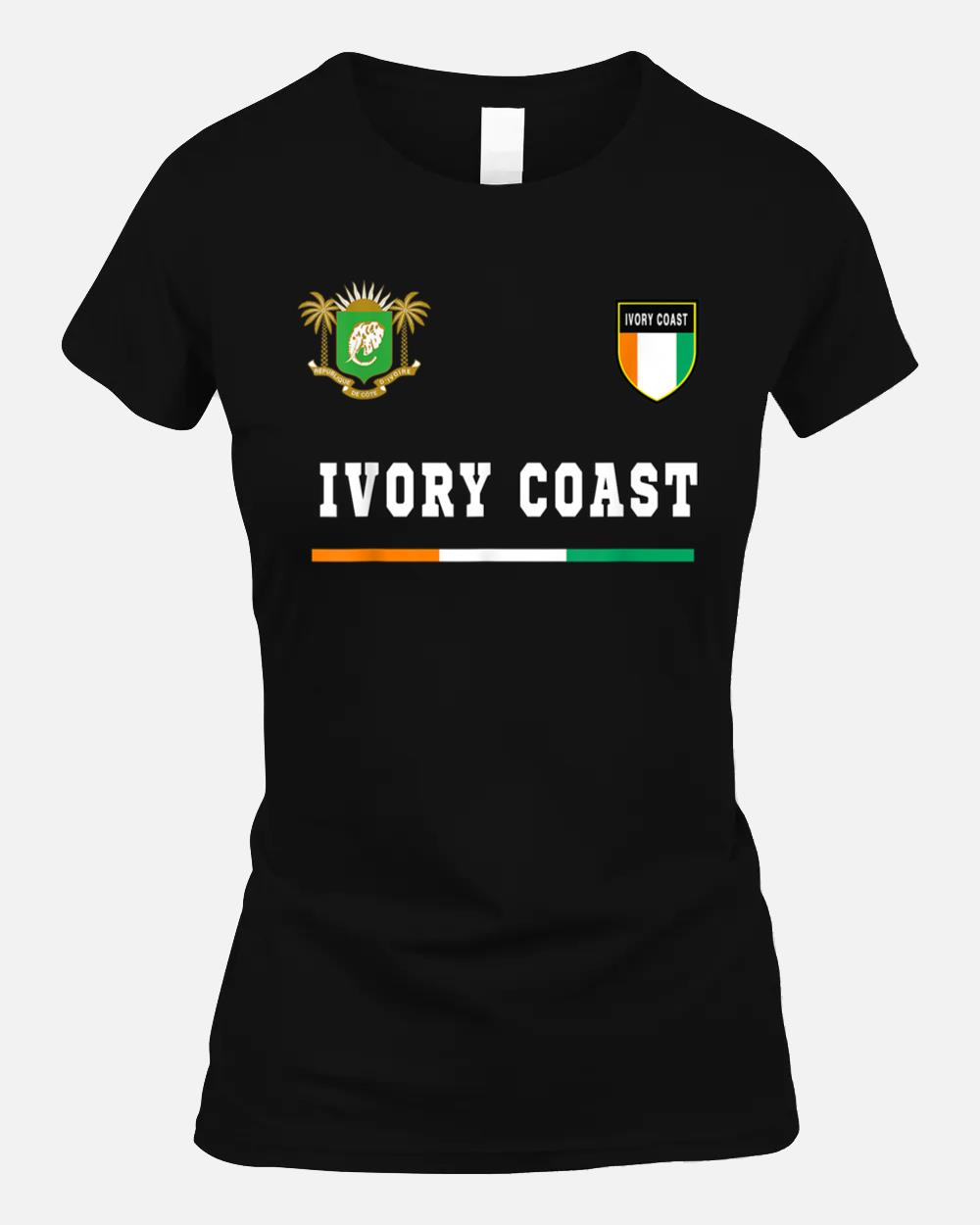 Ivory Coast SportSoccer Jersey Flag Football Unisex T-Shirt