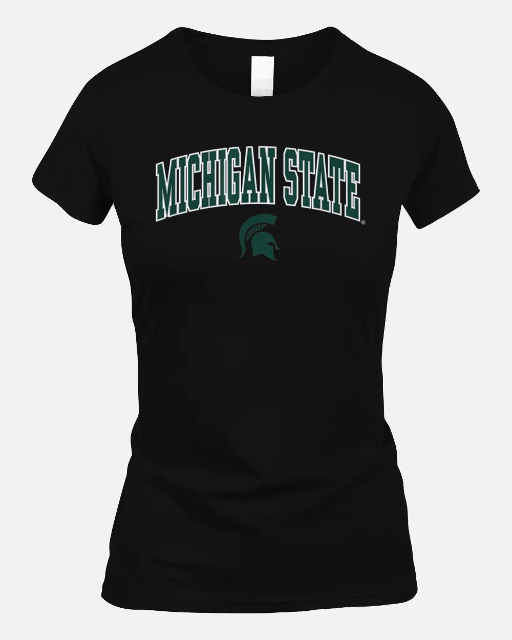 Michigan State Spartans Arch Over Heather Gray Unisex T-Shirt