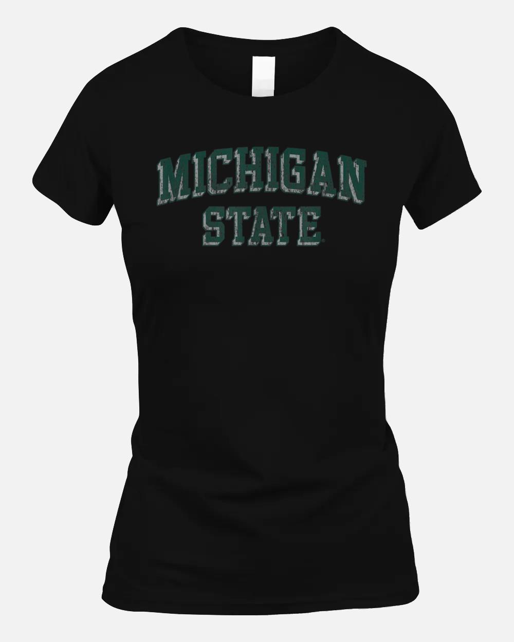 Michigan State Spartans Retro Arch White Unisex T-Shirt