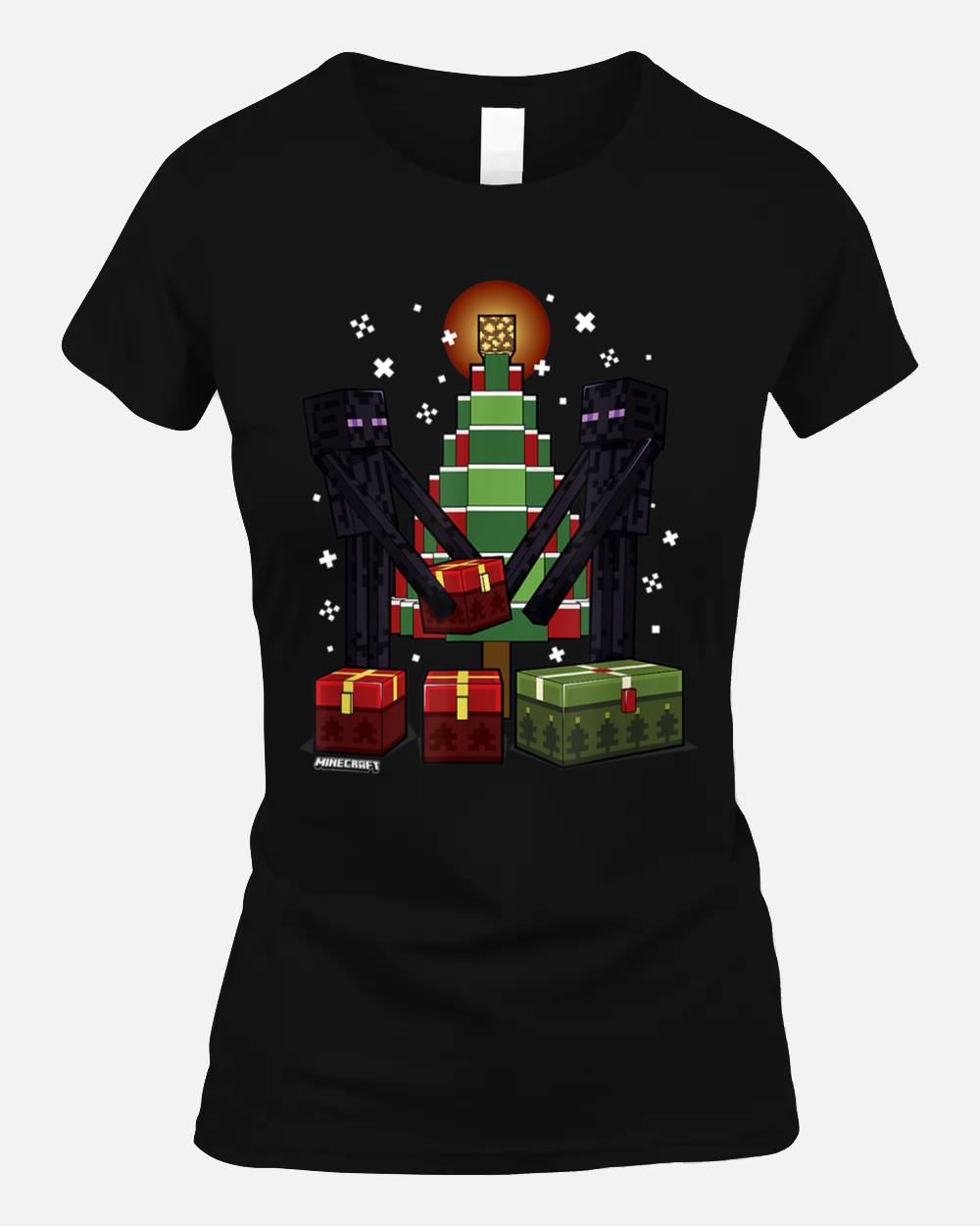 Minecraft Christmas Enderman Gift Giving Unisex T-Shirt