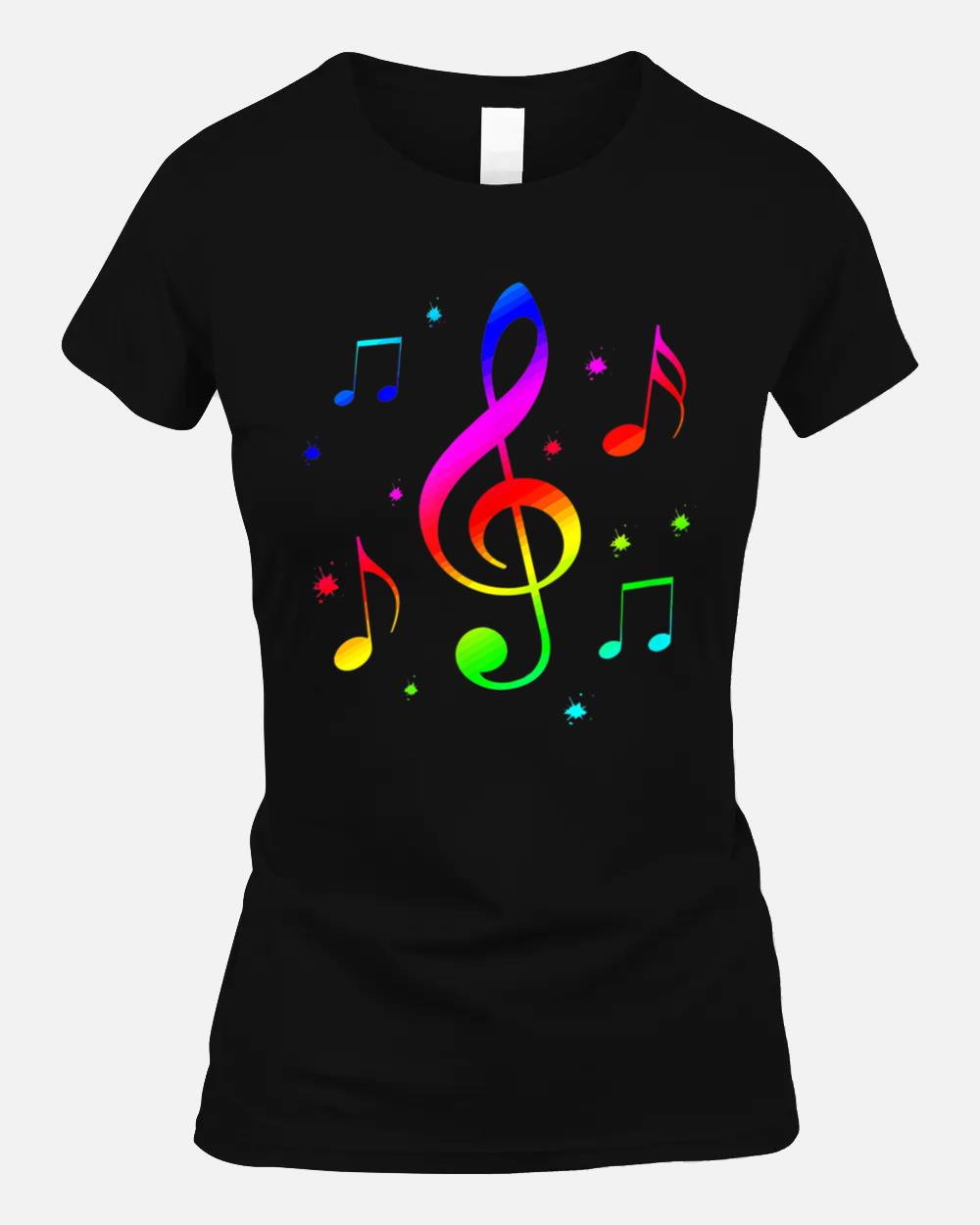 Musical Instrument Song Key Treble Clef Pentagram Notes Unisex T-Shirt