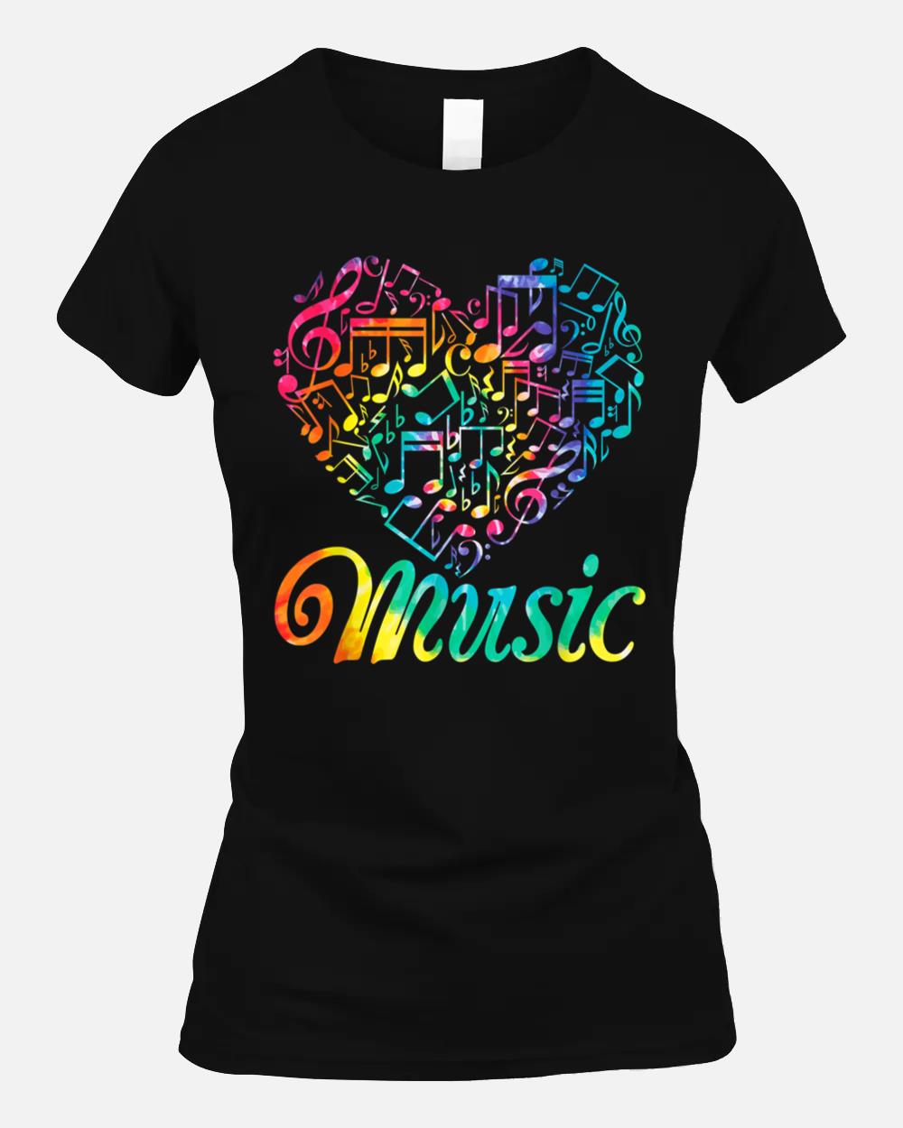 Musician Tie Dye Musical Instrument Music Notes Treble Clef Unisex T-Shirt