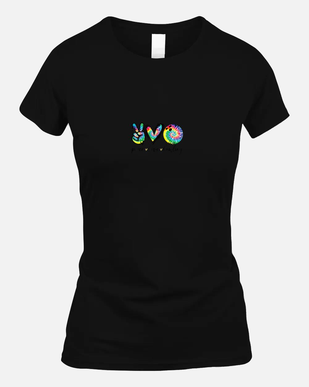 Peace Love Bowling Tie Dye Cute Bowling Lovers Unisex T-Shirt