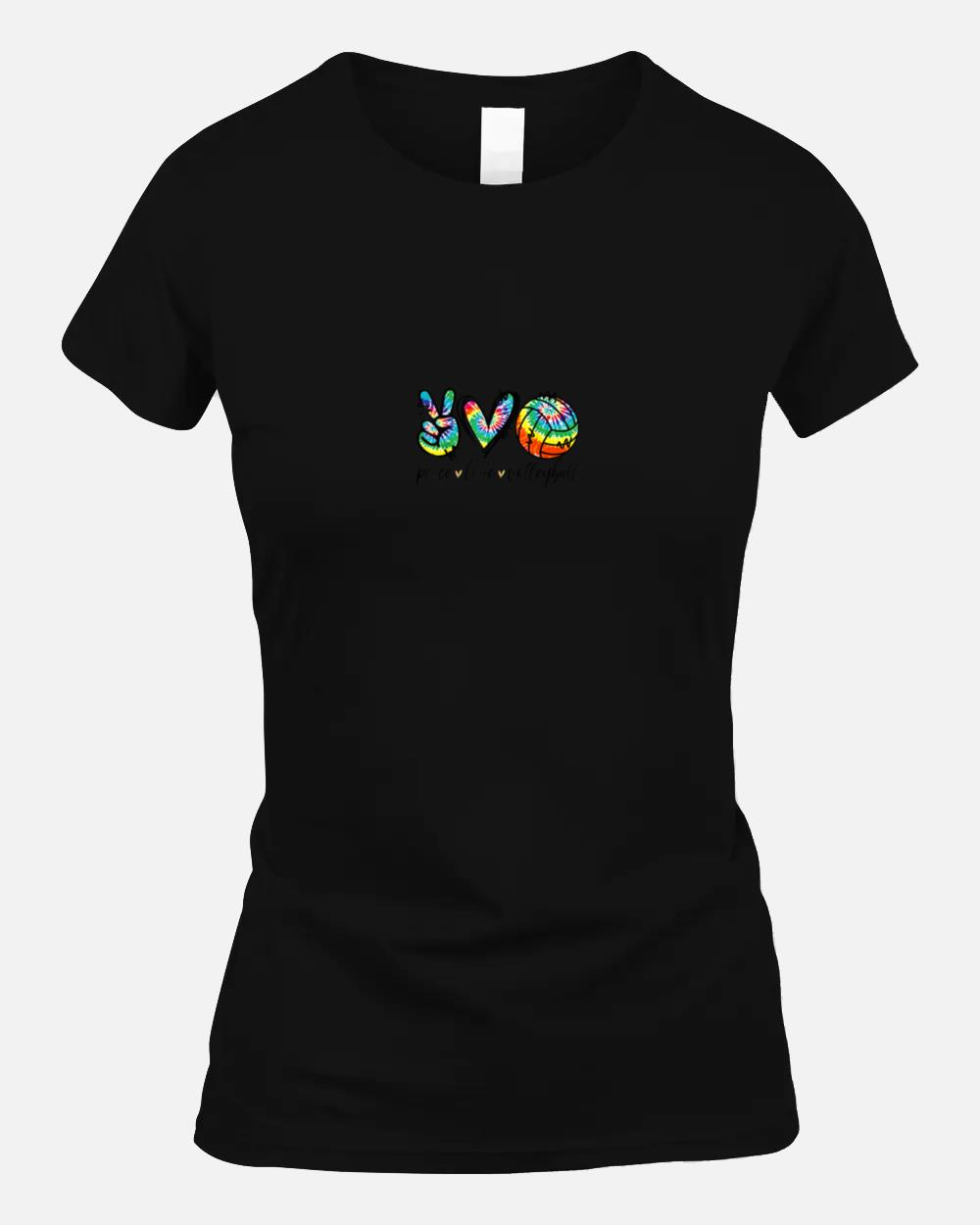 Peace Love Volleyball Tie Dye Cute Volleyball Lovers Unisex T-Shirt