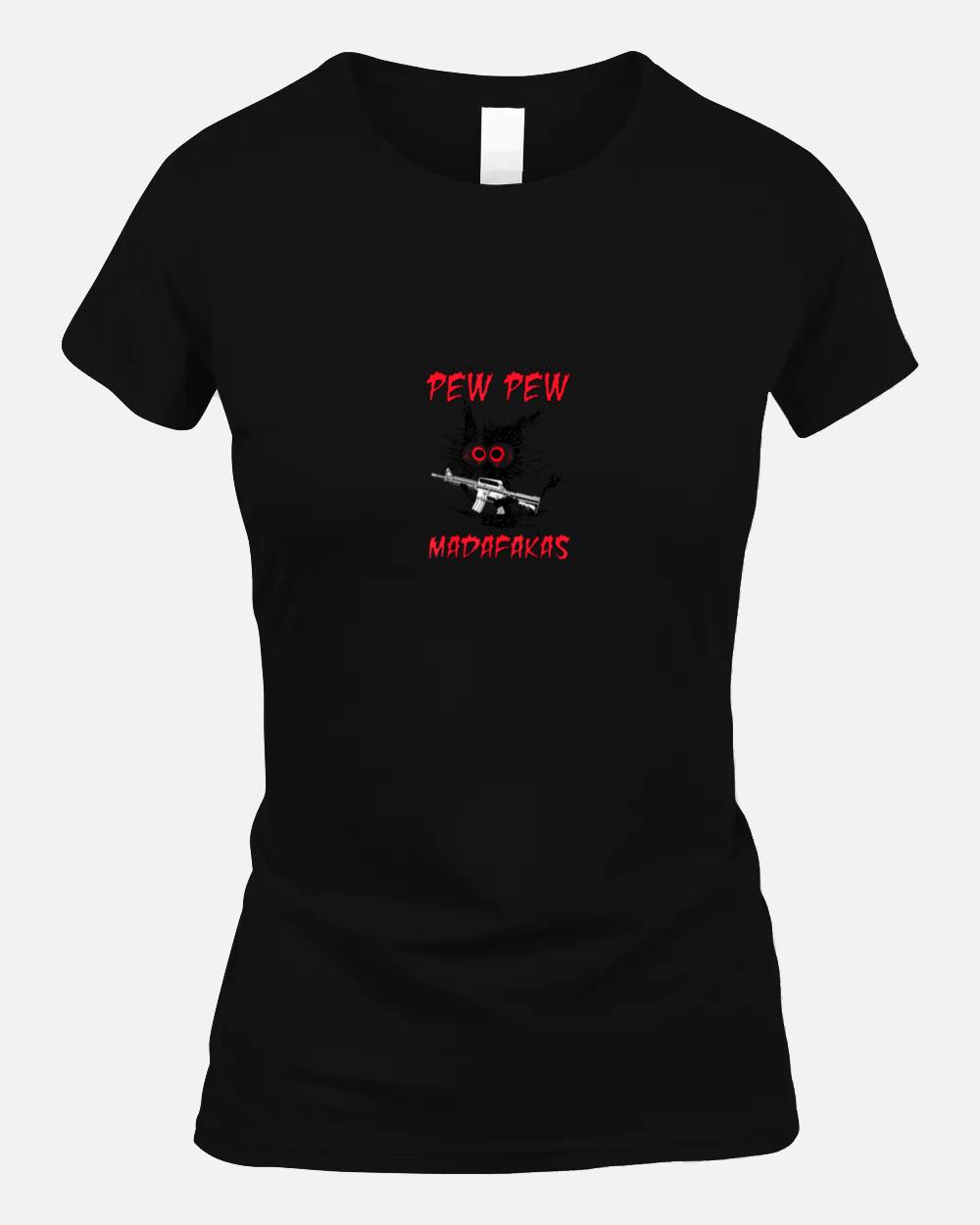 Pew pew Madafakas Black Cat Ar 15 Unisex T-Shirt
