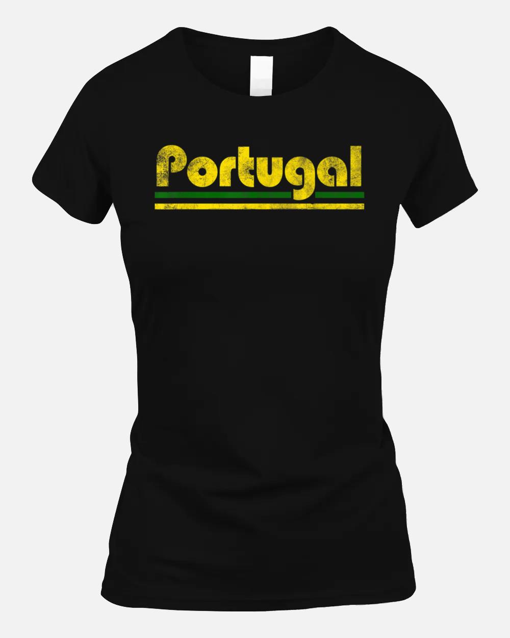 Portugal Fan Retro Vintage Flag Unisex T-Shirt