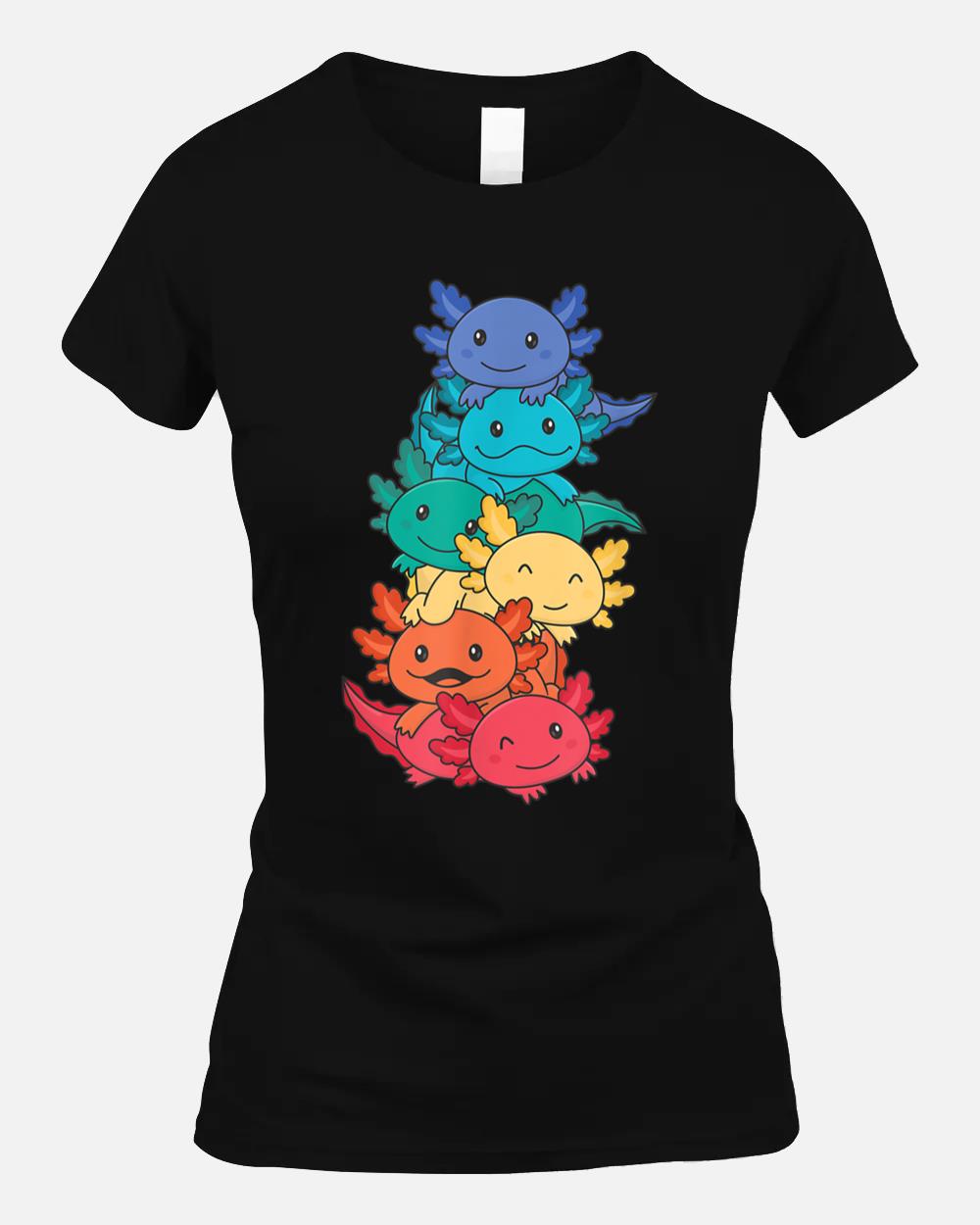 Rainbow Flag Gay Pride LGBTQ Axolotl Unisex T-Shirt