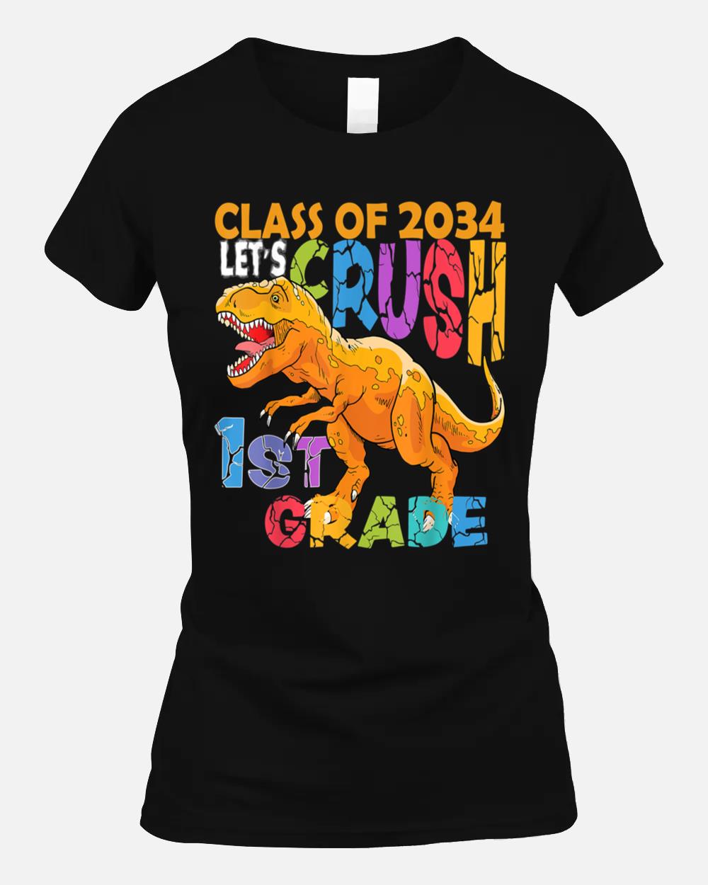 Ready Crush 1st Grade Dinosaur First Back to School Kid Boy Unisex T-Shirt