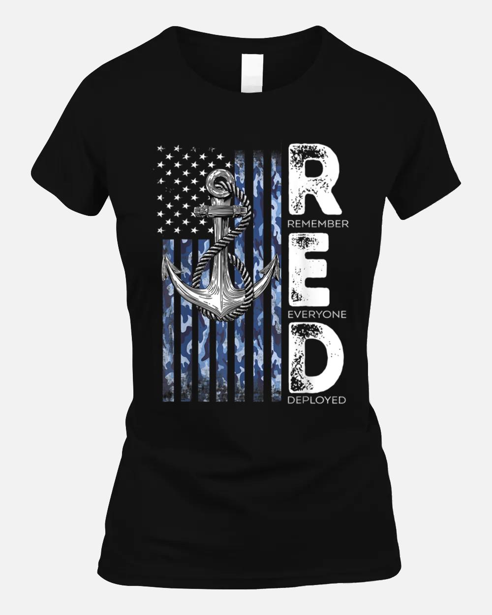 Red Friday Veterans Day Gift US Navy Support All US Veterans Unisex T-Shirt