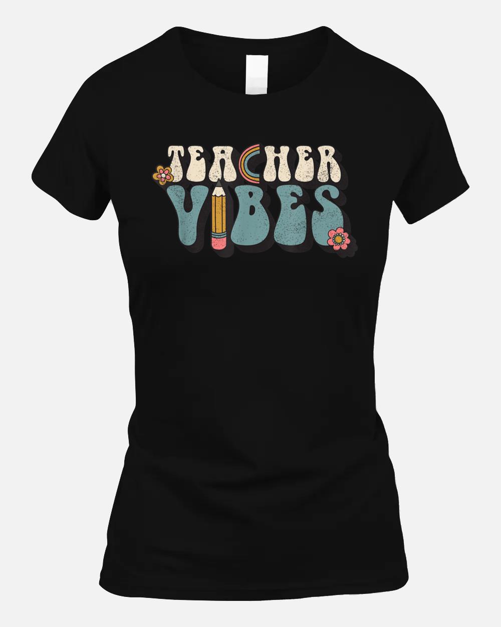 Retro 70s Teacher Vibes Back To School Teacher Unisex T-Shirt