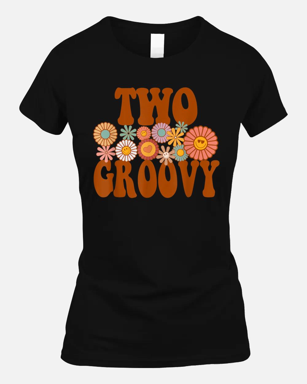 Retro Groovy Two 2nd Matching Family 1st Birthday Party Unisex T-Shirt