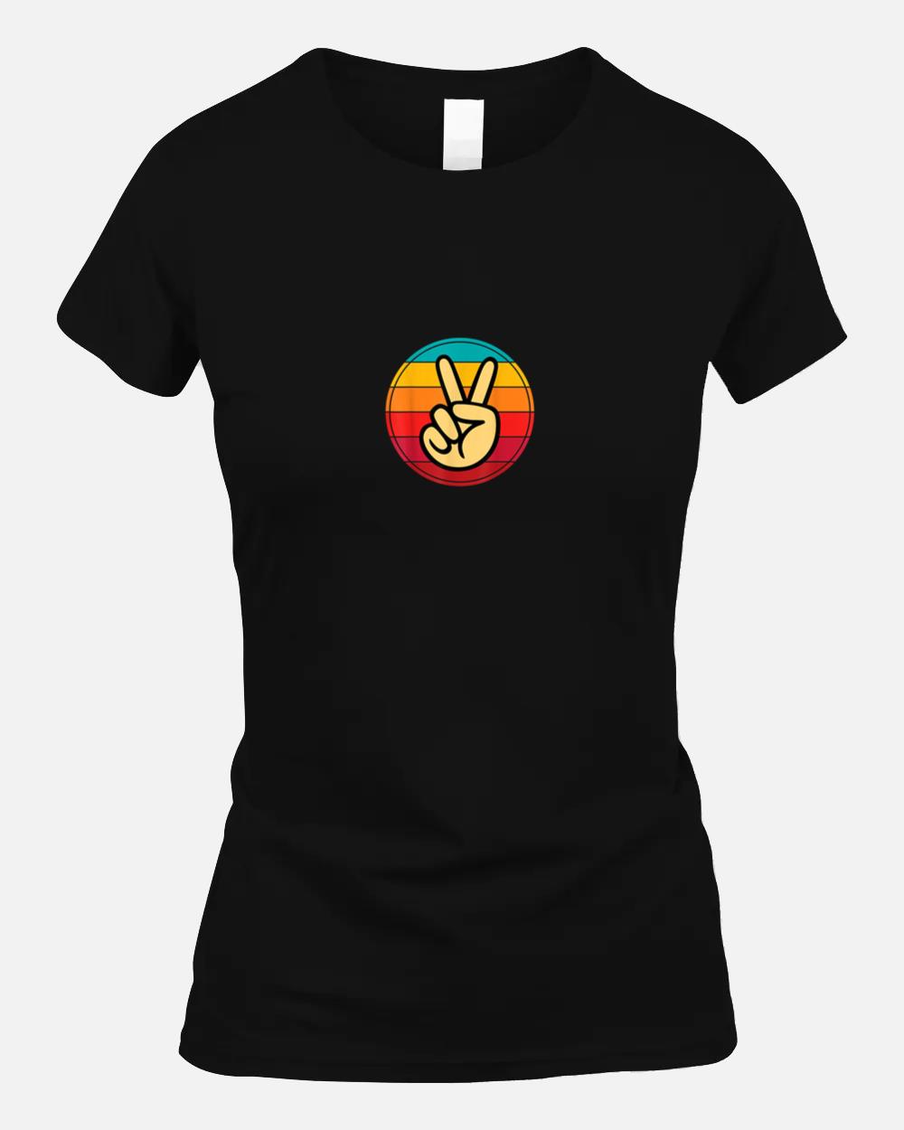 Retro Peace hand Vintage Shirt 60's 70's Hippie Gift Unisex T-Shirt