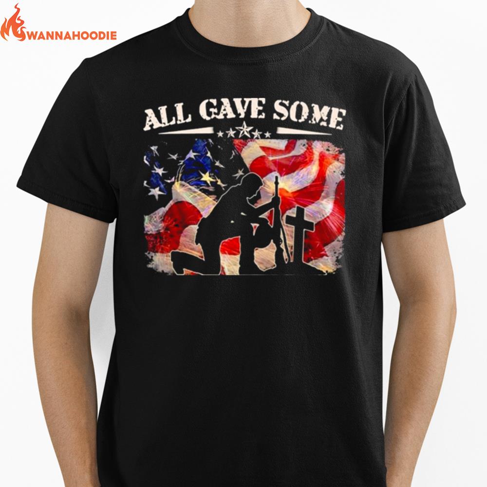 All Gave Some Some Gave All American Flag Cross Unisex T-Shirt for Men Women