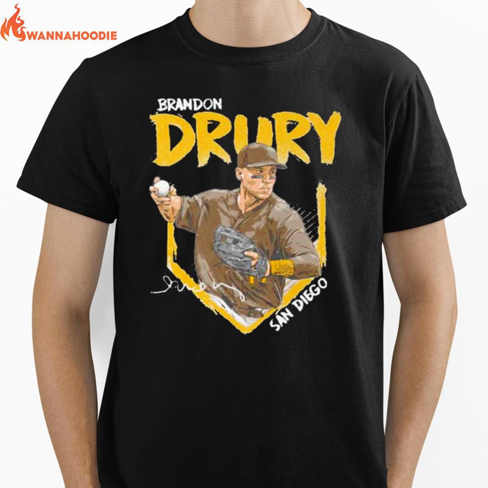 Andon Drury San Diego Padres Base Signature Unisex T-Shirt for Men Women