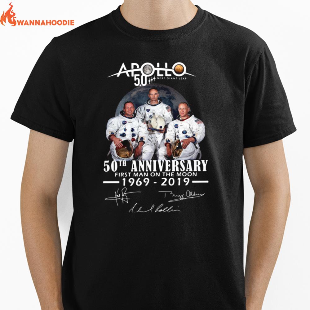 Apollo Next Giant Leap 52 Years Thank You For The Memories Signatures Unisex T-Shirt for Men Women