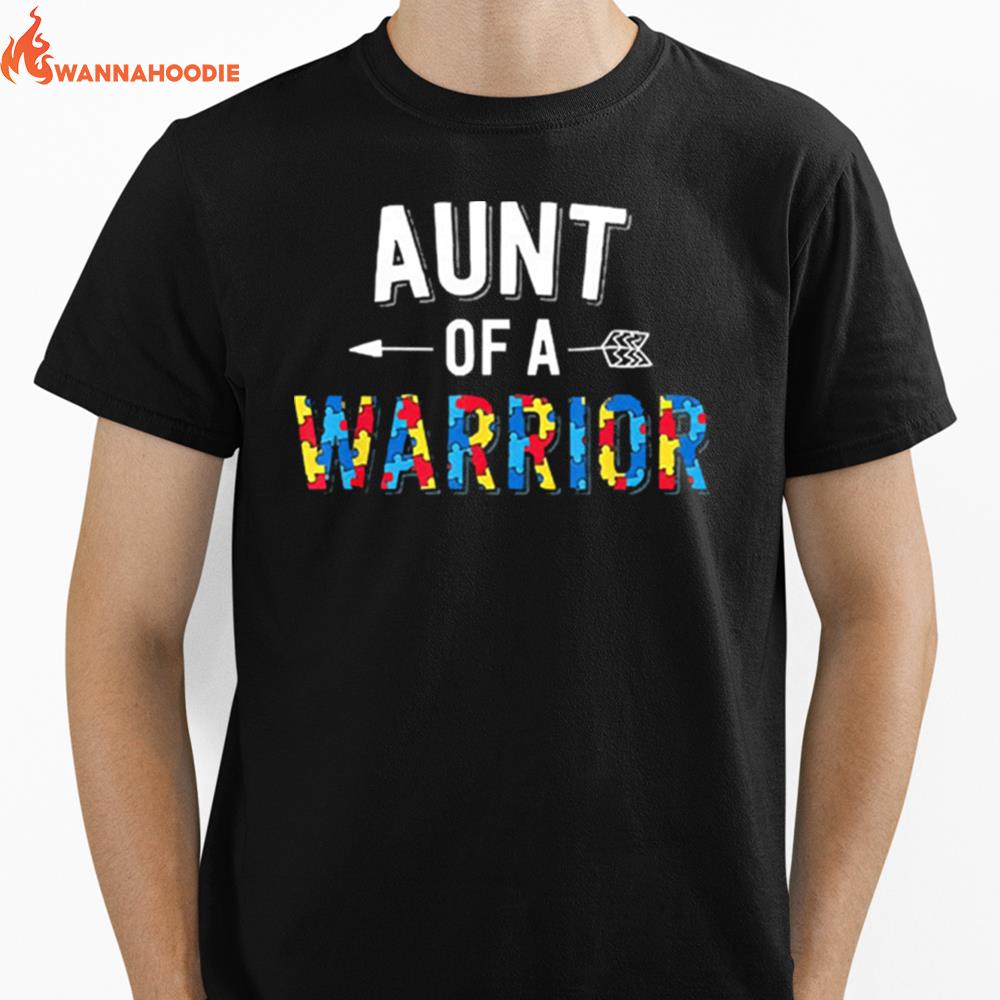 Autism Aunt Of A Warrior Unisex T-Shirt for Men Women