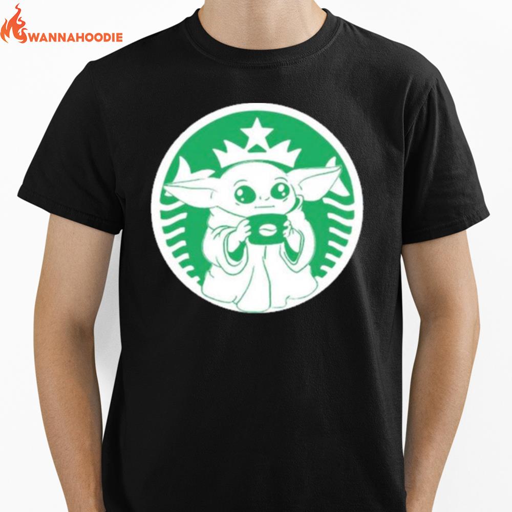 Baby Yoda Star Wars Coffee Starbucks Unisex T-Shirt for Men Women