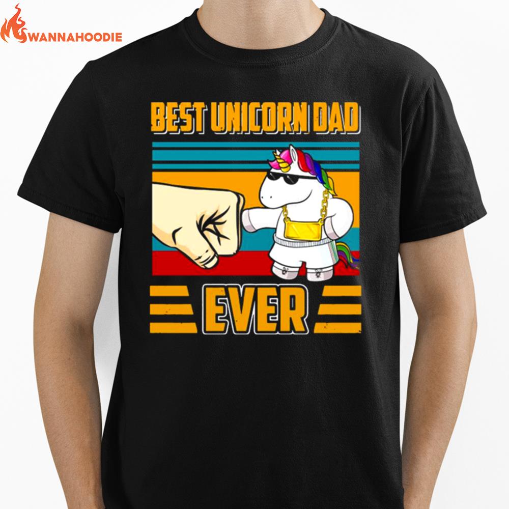 Best Unicorn Dad Ever Vintage Unisex T-Shirt for Men Women