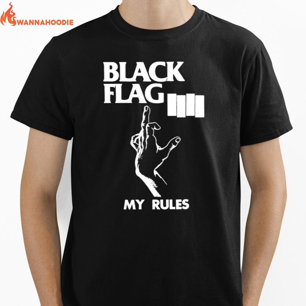 Black Flag My Rules Unisex T-Shirt for Men Women