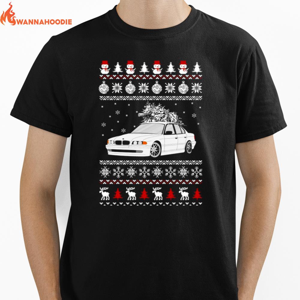 Bmw E38 Ugly Christmas Unisex T-Shirt for Men Women