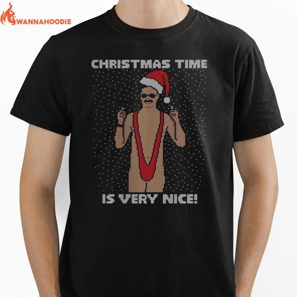 Borat Christmas Time Is Very Nice Christmas Unisex T-Shirt for Men Women