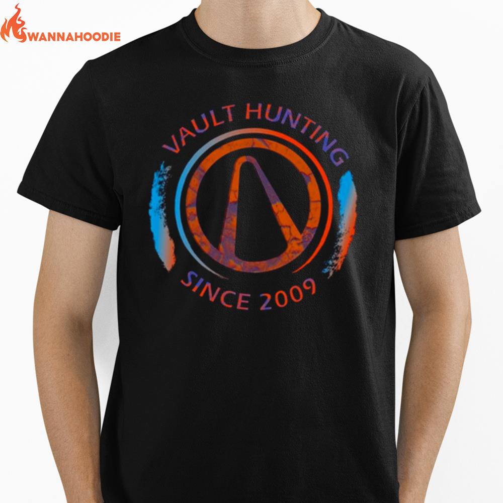 Borderlands Vault Hunting Since 2009 Unisex T-Shirt for Men Women