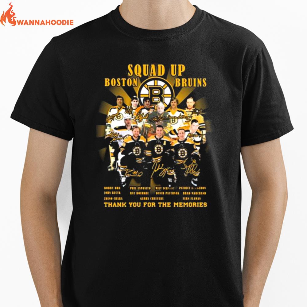 Boston Bruins Squad Up Thank You For The Memories Name Players Unisex T-Shirt for Men Women