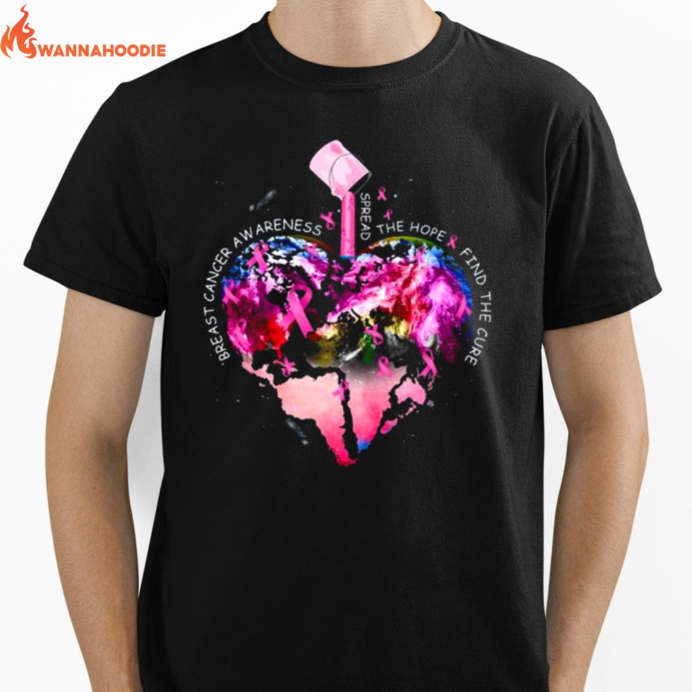 Breast Cancer Awareness Spread The Hope Find The Cure Unisex T-Shirt for Men Women