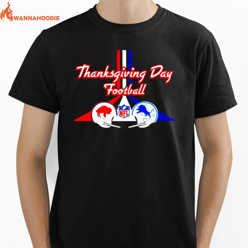 Buffalo Bills Vs. Detroit Lions Thanksgiving Day Football Matchup The Bills Unisex T-Shirt for Men Women