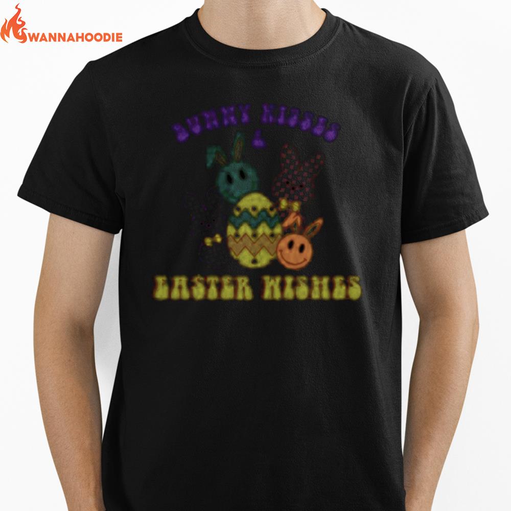 Bunny Kisses And Easter Wishes Unisex T-Shirt for Men Women