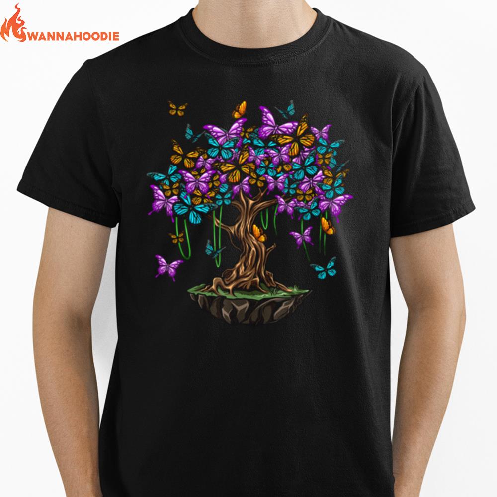 Butterfly We Believe In Miracles Uterine Cancer Awareness Unisex T-Shirt for Men Women