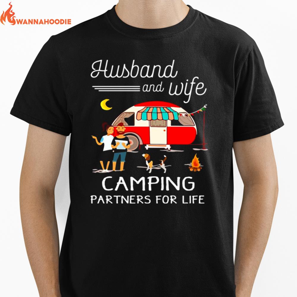 Camping Husband And Wife Camping Partners For Life Unisex T-Shirt for Men Women