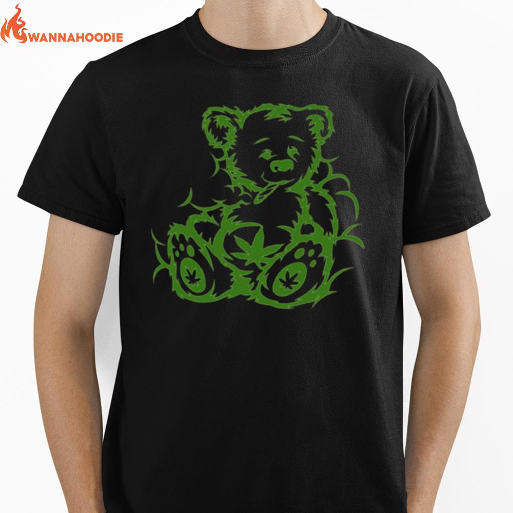 Cannabis Stoner Bear Smoking Bear Unisex T-Shirt for Men Women