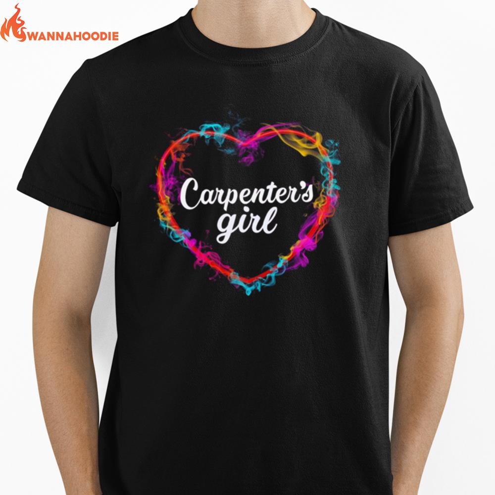 Carpenters Girl Colorful Heart Unisex T-Shirt for Men Women