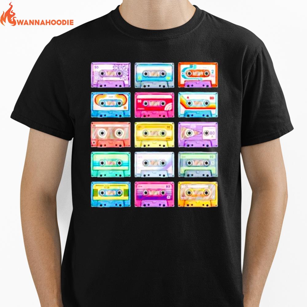 Cassette Tapes Collection 80'S 90'S Music Mixtape Unisex T-Shirt for Men Women