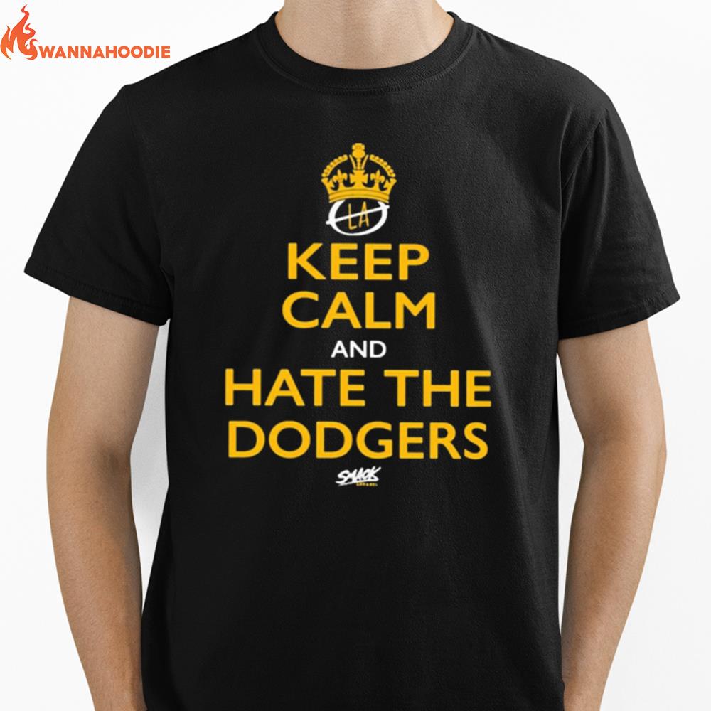 Casual Keep Calm And Hate The Dodgers Unisex T-Shirt for Men Women