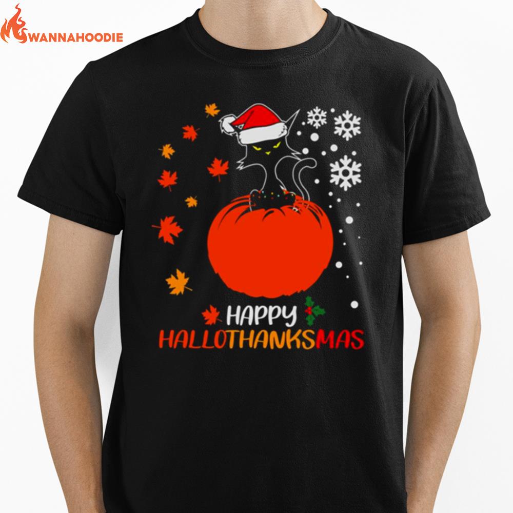 Cat Halloween Thanksgiving Christmas Holidays Unisex T-Shirt for Men Women