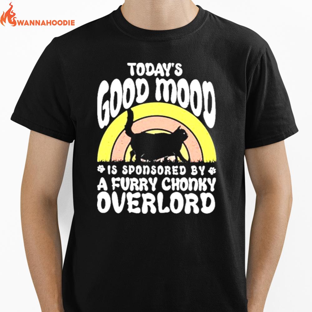 Cat Todays Good Mood Is Sponsored By A Furry Chonky Overlord Unisex T-Shirt for Men Women