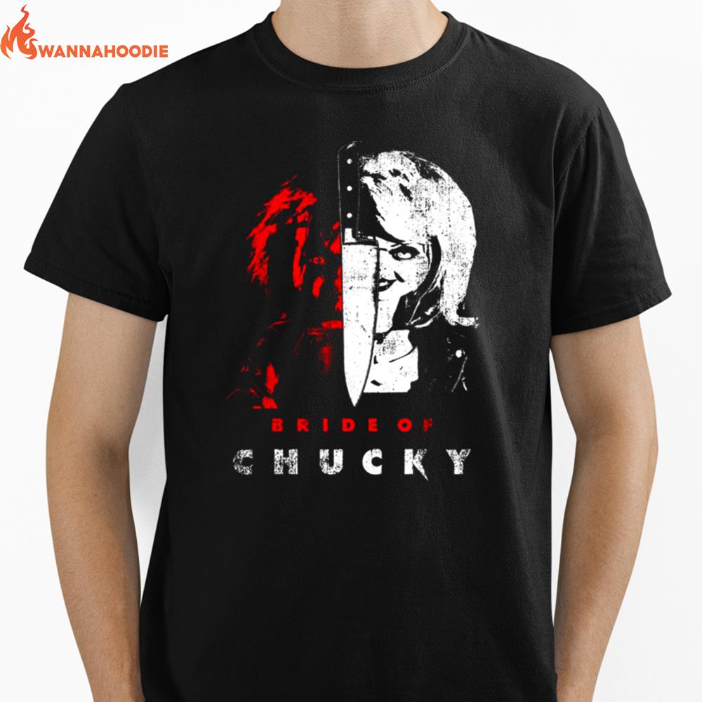 Child'S Play Bride Of Chucky Split Portrait Child'S Play S Unisex T-Shirt for Men Women