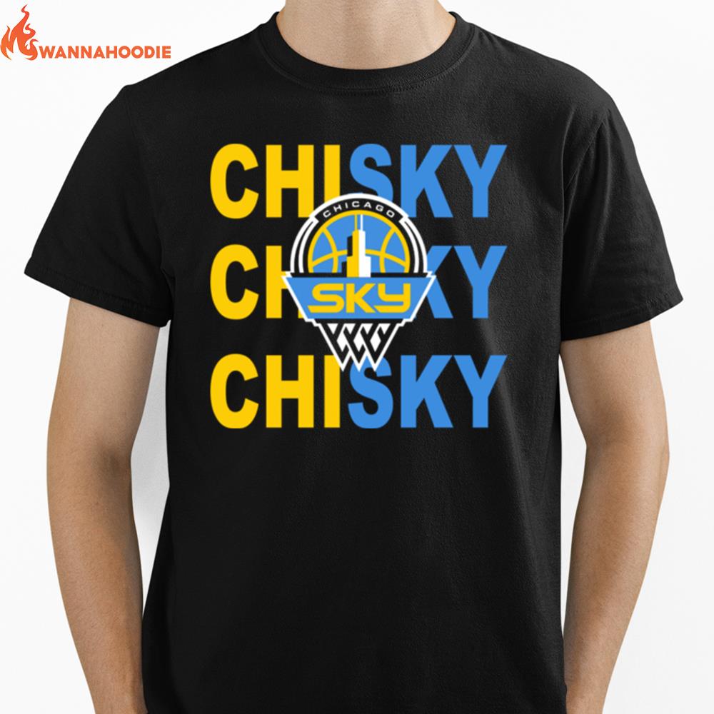 Chisky Chicago Sky Unisex T-Shirt for Men Women