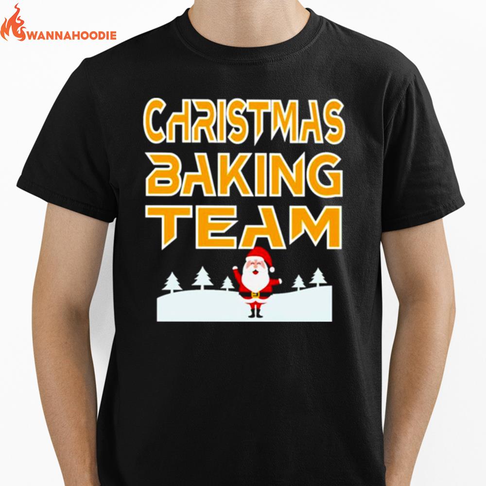 Christmas Baking Team Santa Claus Unisex T-Shirt for Men Women