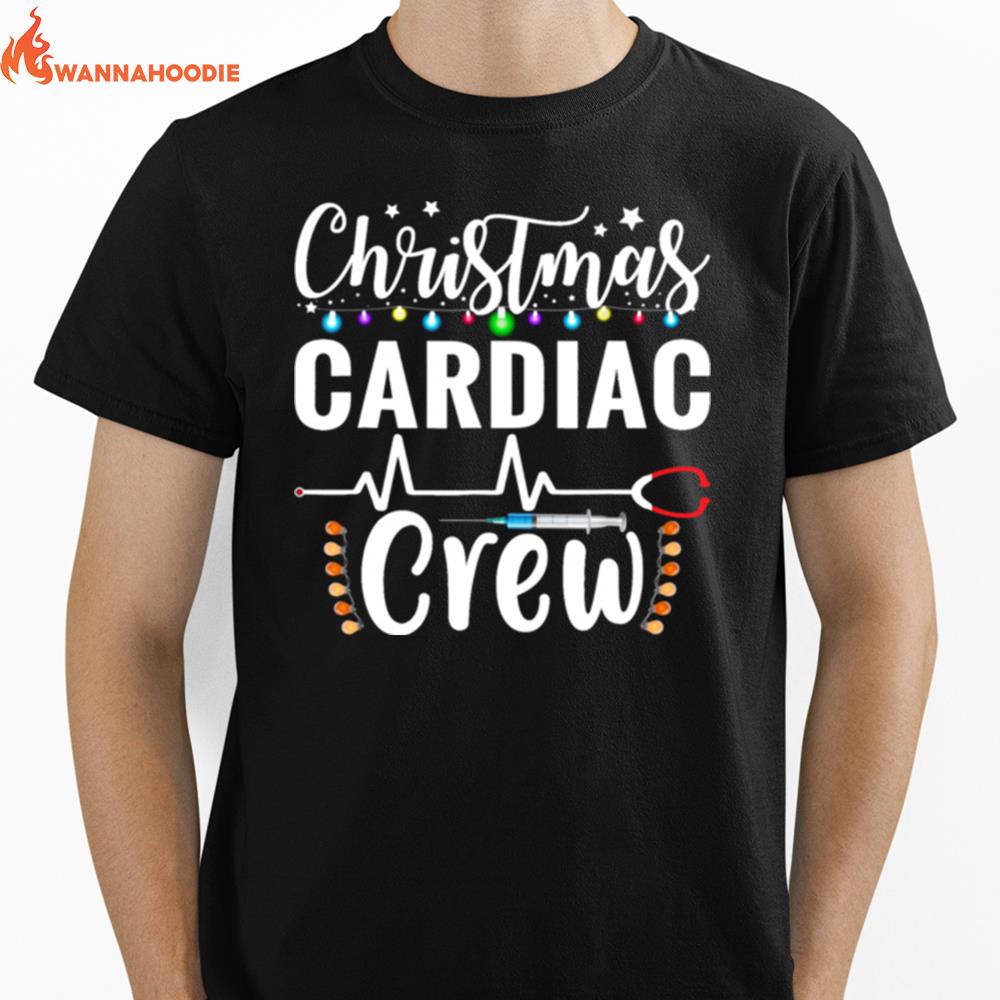 Christmas Cardiac Crew Nurse Doctor Tech Cardiology Squad Unisex T-Shirt for Men Women