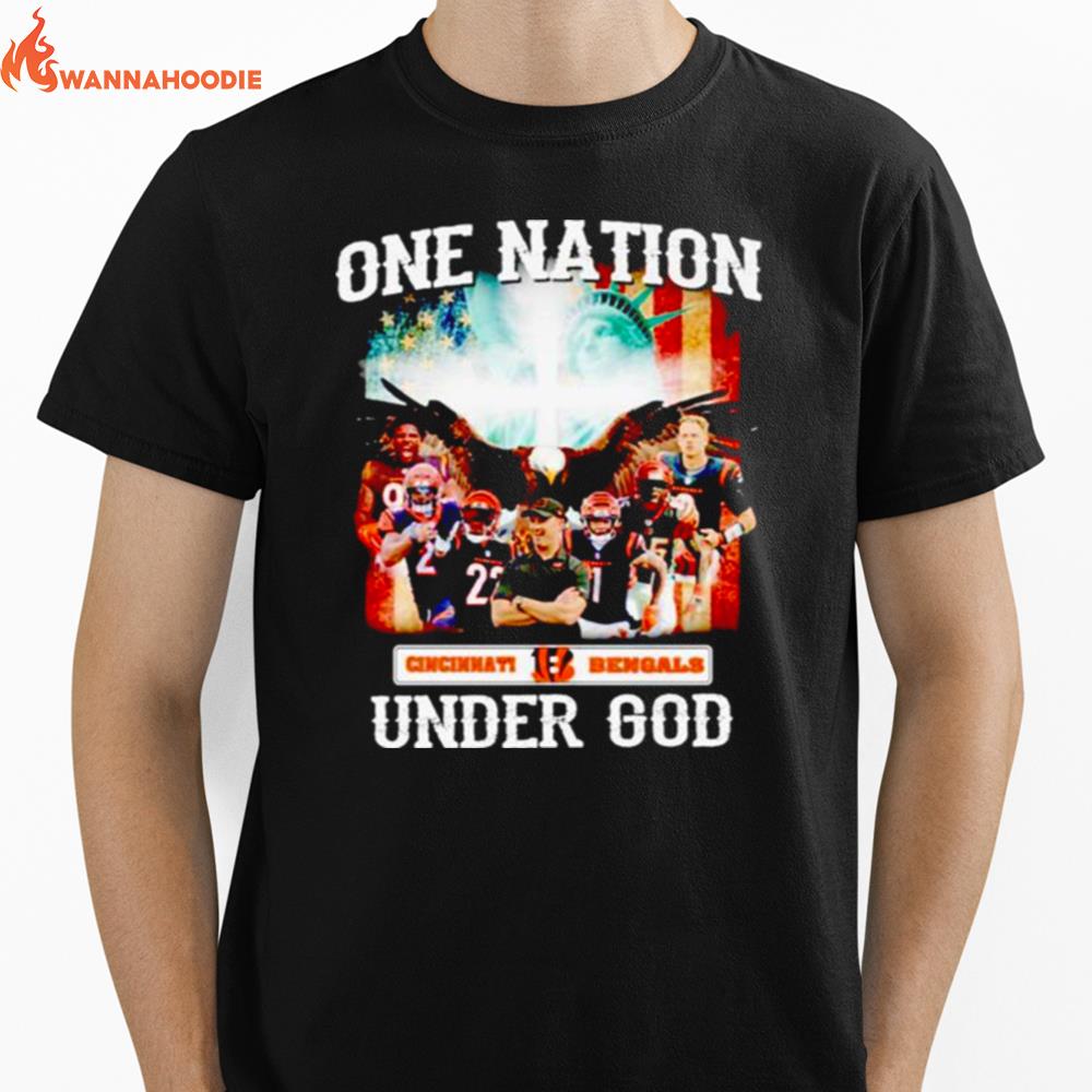 Cincinnati Bengals One Nation Under God Unisex T-Shirt for Men Women