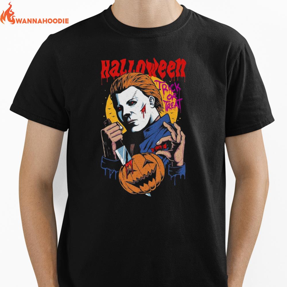 Clothes Trick Or Treat Michael Myers Horror Movie Gothic Halloween Unisex T-Shirt for Men Women