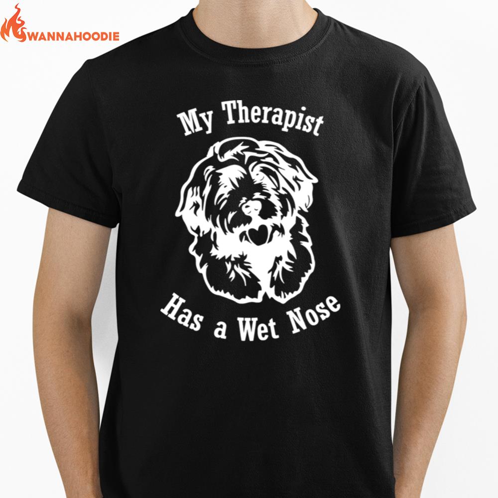 Cockapoo Dog My Therapist Has A Wet Nose Unisex T-Shirt for Men Women