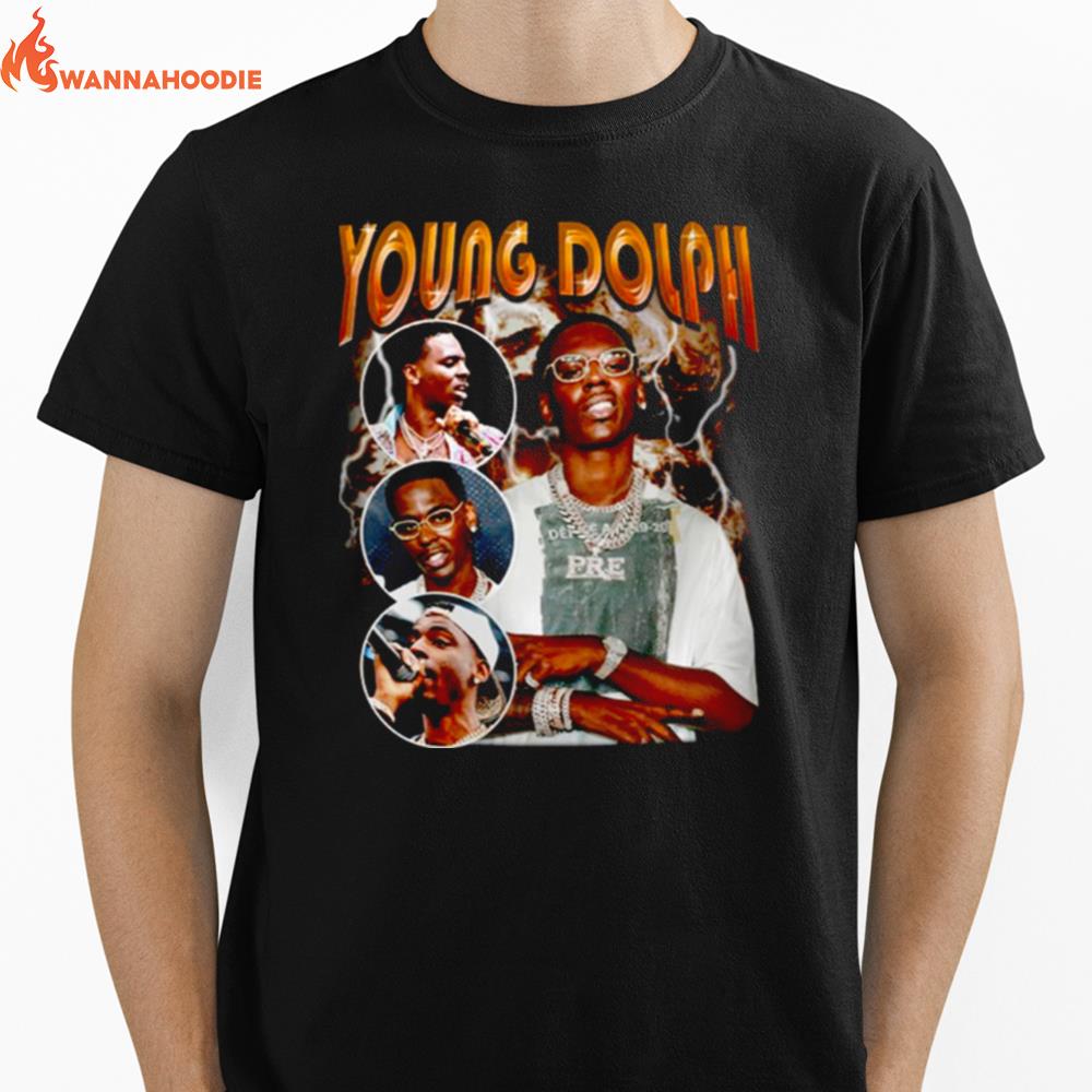 College Design Young Dolph Tapestry 90S Unisex T-Shirt for Men Women